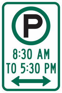 R7-23-Parking XXam to XXpm Sign - Municipal Supply & Sign Co.