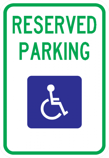 HR7-8-Handicap Reserve Parking Sign - Municipal Supply & Sign Co.