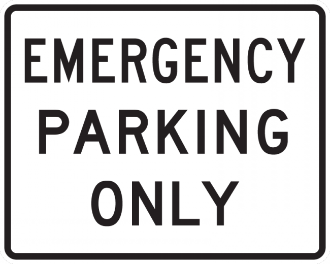 R8-4-Emergency Parking Only Sign - Municipal Supply & Sign Co.