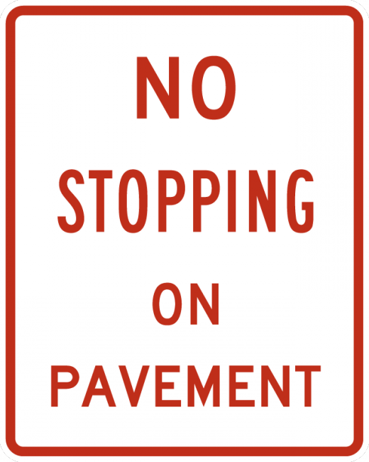 R8-5-No Stopping on Pavement Sign - Municipal Supply & Sign Co.