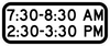 X:XX to X:XX AM X:XX to X:XX PM Sign - Municipal Supply & Sign Co.