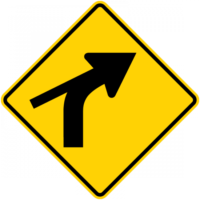 W1-10c-Combination Horizontal Alignment lntersection Sign - Municipal Supply & Sign Co.