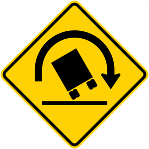 W1-13-Truck Rollover Sign - Municipal Supply & Sign Co.