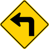 W1-1L-Horizontal Alignment Sign - Municipal Supply & Sign Co.