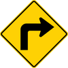 W1-1R-HorizontalAlignment Sign - Municipal Supply & Sign Co.