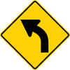 W1-2L-Horizontal Alignment Sign - Municipal Supply & Sign Co.
