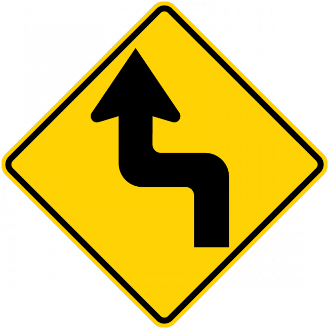 W1-3-Horizontal Alignment Sign - Municipal Supply & Sign Co.