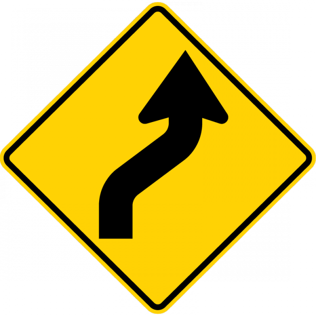 W1-4R-HorizontalAlignment Sign - Municipal Supply & Sign Co.