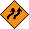 CW1-4b-Reverse Curve (2 or more lanes) - Municipal Supply & Sign Co.