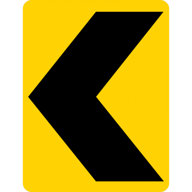 W1-8-Chevron Alignment Sign - Municipal Supply & Sign Co.