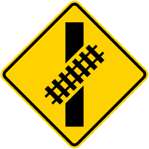 W10-12-Skewed Crossing Sign - Municipal Supply & Sign Co.
