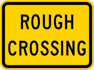 W10-15P-Rough Crossing (plaque) Sign - Municipal Supply & Sign Co.