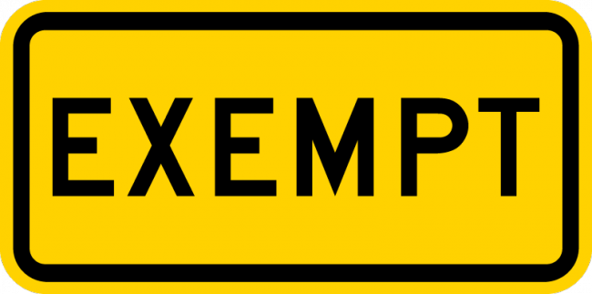 W10-1aP-Exempt Sign (plaque) - Municipal Supply & Sign Co.