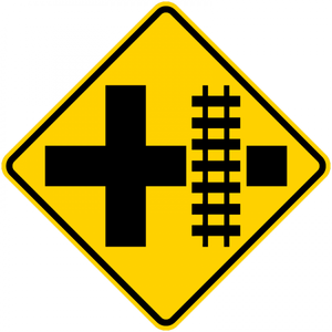 W10-2-Grade Crossing and Intersection Sign - Municipal Supply & Sign Co.