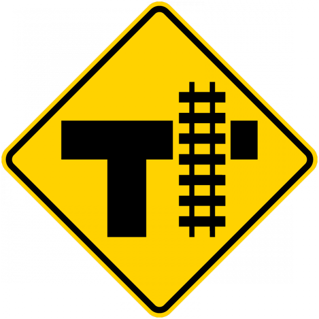 W10-4-Grade Crossing and Intersection Sign - Municipal Supply & Sign Co.