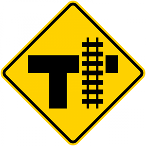 W10-4-Grade Crossing and Intersection Sign - Municipal Supply & Sign Co.