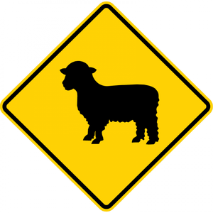 W11-17-Large Animals Sign - Municipal Supply & Sign Co.