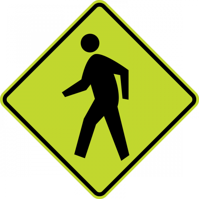 W11-2-Pedestrian Sign - Municipal Supply & Sign Co.