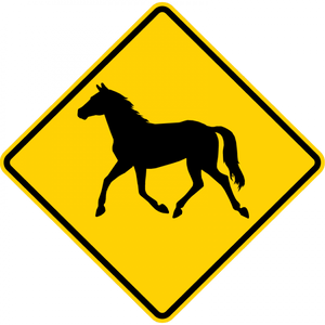 W11-22-Large Animals Sign - Municipal Supply & Sign Co.