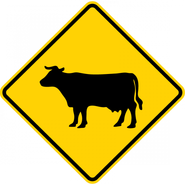 W11-4-Large Animals Sign - Municipal Supply & Sign Co.