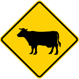 W11-4-Large Animals Sign - Municipal Supply & Sign Co.