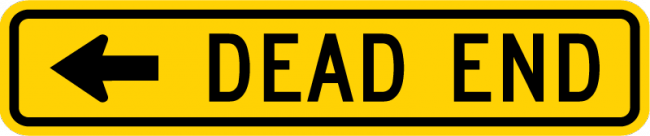 W14-1aL-Dead End (with arrow) - Municipal Supply & Sign Co.