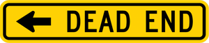 W14-1aL-Dead End (with arrow) - Municipal Supply & Sign Co.