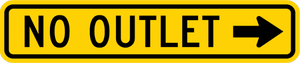 W14-2aR-No OuUet (with arrow) - Municipal Supply & Sign Co.