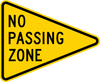 W14-3-No Passing Zone (pennant) - Municipal Supply & Sign Co.