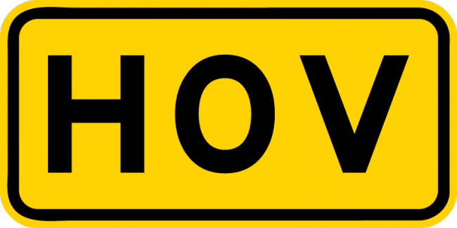 W16-11P-HOV (plaque) - Municipal Supply & Sign Co.