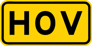 W16-11P-HOV (plaque) - Municipal Supply & Sign Co.