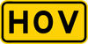 W16-11P-HOV (plaque) - Municipal Supply & Sign Co.