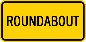 W16-17P-Roundabout (plaque) - Municipal Supply & Sign Co.