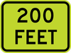 SW16-2P-XX Feet Sign - Municipal Supply & Sign Co.