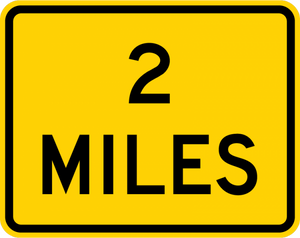 W16-3P-XX Miles (2-line plaque) - Municipal Supply & Sign Co.