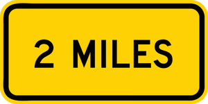 W16-3aP-XX Miles (1-line plaque) - Municipal Supply & Sign Co.