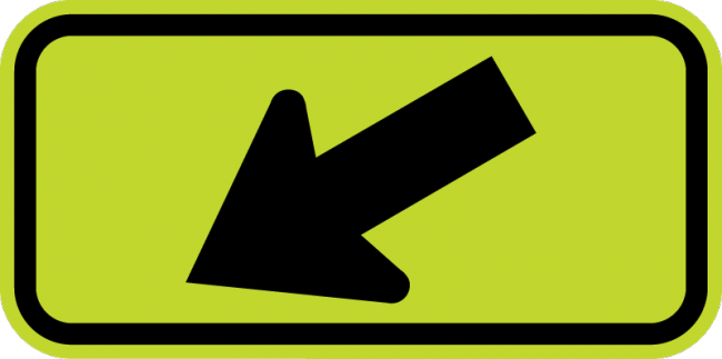 SW16-7PL-Diagonal Arrow Sign - Municipal Supply & Sign Co.