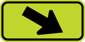 SW16-7PR-Diagonal Arrow Sign - Municipal Supply & Sign Co.