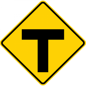 W2-4-Intersection Warning Sign - Municipal Supply & Sign Co.