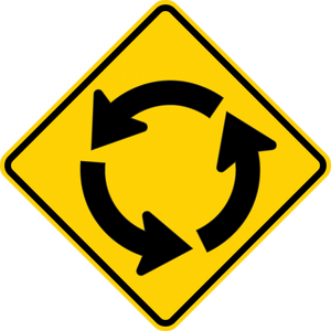 W2-6-Intersection Warning Sign - Municipal Supply & Sign Co.