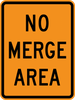 CW4-5P-No Merge Area (plaque) - Municipal Supply & Sign Co.