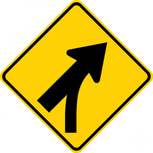 W4-5-Entering Roadway Merge Sign - Municipal Supply & Sign Co.