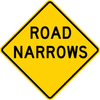 W5-1-Road Narrows Sign - Municipal Supply & Sign Co.