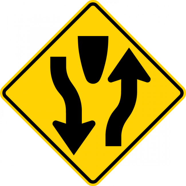 W6-1-Divided Highway Sign - Municipal Supply & Sign Co.