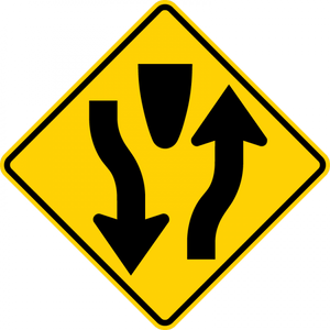 W6-1-Divided Highway Sign - Municipal Supply & Sign Co.