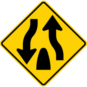 W6-2-Divided Highway Ends - Municipal Supply & Sign Co.