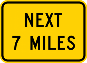 W7-3aP-Next XX Miles Sign (plaque) - Municipal Supply & Sign Co.