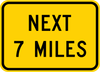 W7-3aP-Next XX Miles Sign (plaque) - Municipal Supply & Sign Co.