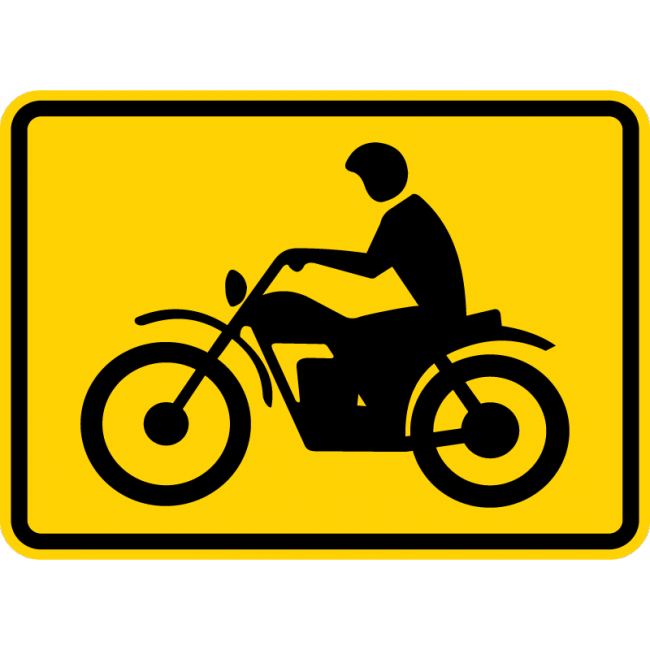 W8-15P-Motorcycle Sign (plaque) - Municipal Supply & Sign Co.