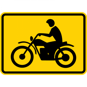 W8-15P-Motorcycle Sign (plaque) - Municipal Supply & Sign Co.